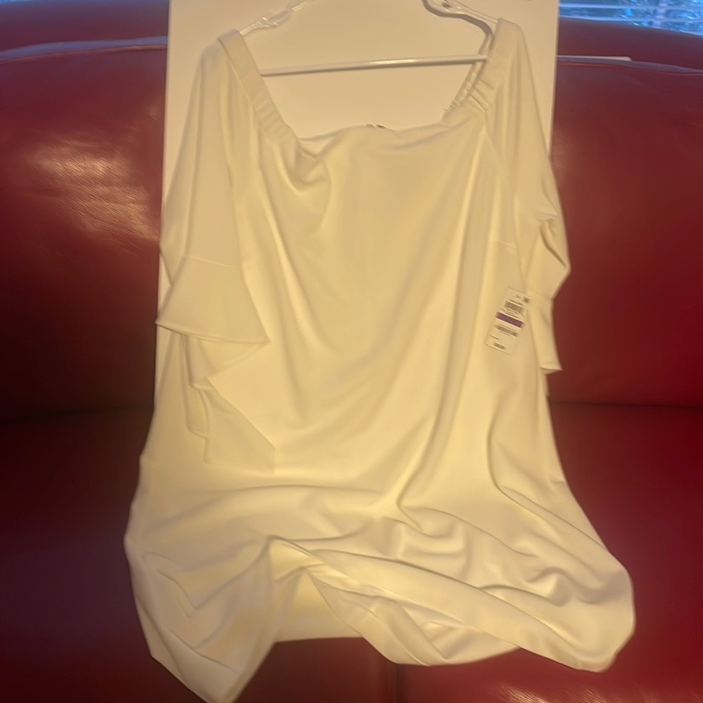Off white off shoulder dress. Comes to knees